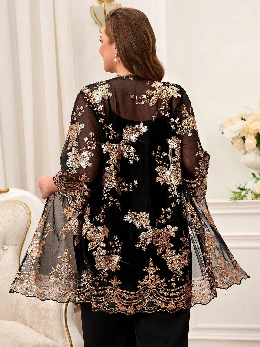 Arlet | Chaqueta Curvy Bordada con Lentejuelas