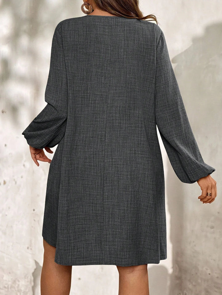 Rosa | Vestido Curvy de Otoño de Manga Larga