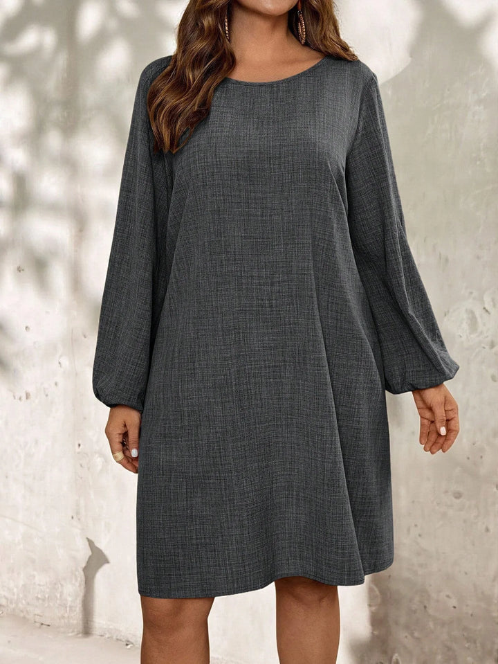 Rosa | Vestido Curvy de Otoño de Manga Larga