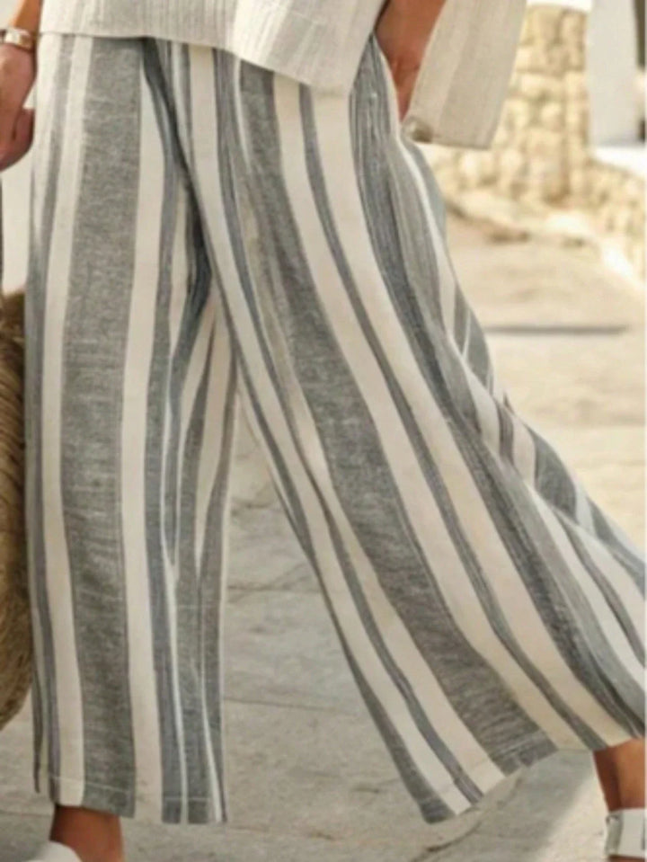 Nayara | Conjunto Curvy Boho a Rayas de Dos Piezas