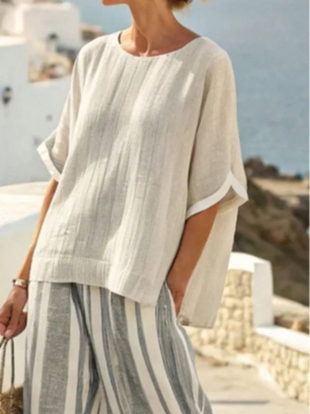 Nayara | Conjunto Curvy Boho a Rayas de Dos Piezas