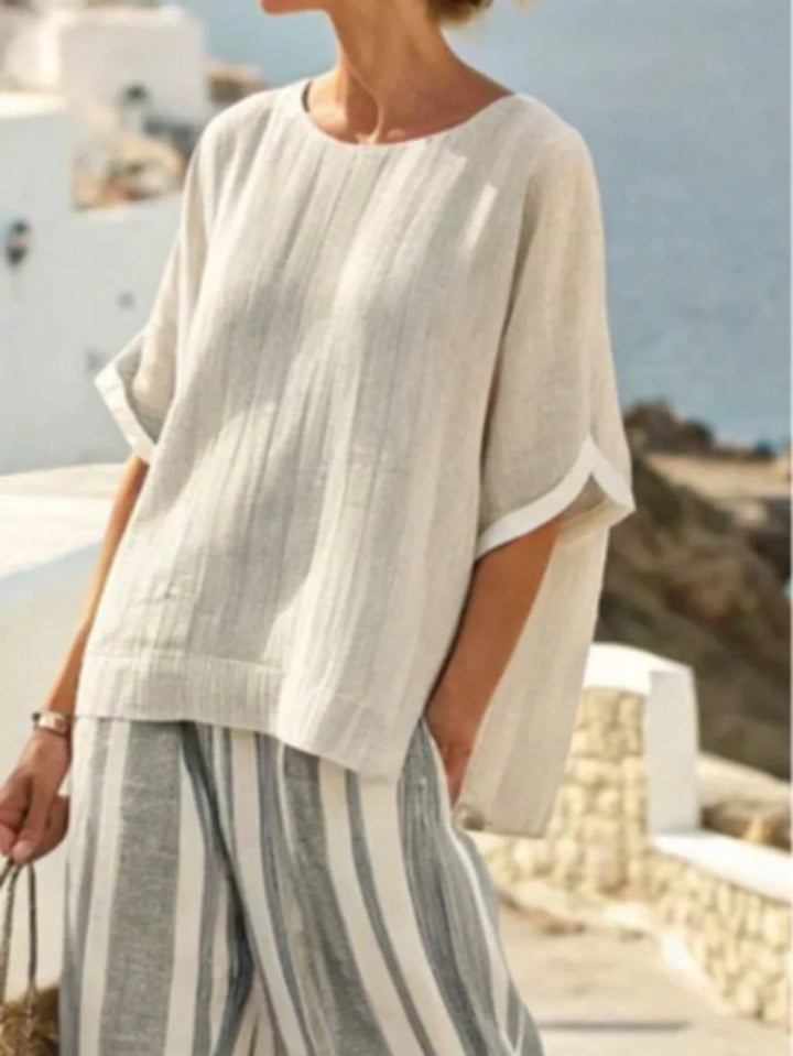Nayara | Conjunto Curvy Boho a Rayas de Dos Piezas