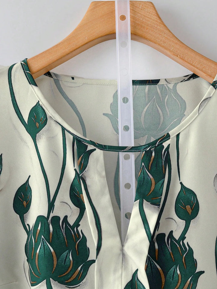 Ramona | Blusa Curvy Floral de Manga Larga