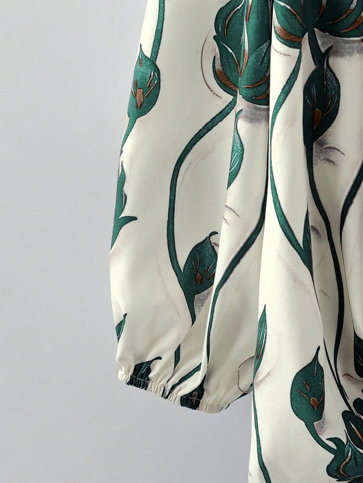 Ramona | Blusa Curvy Floral de Manga Larga