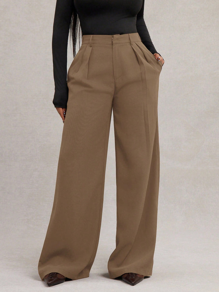 Josefina | Pantalón Curvy Ancho Gris Oscuro