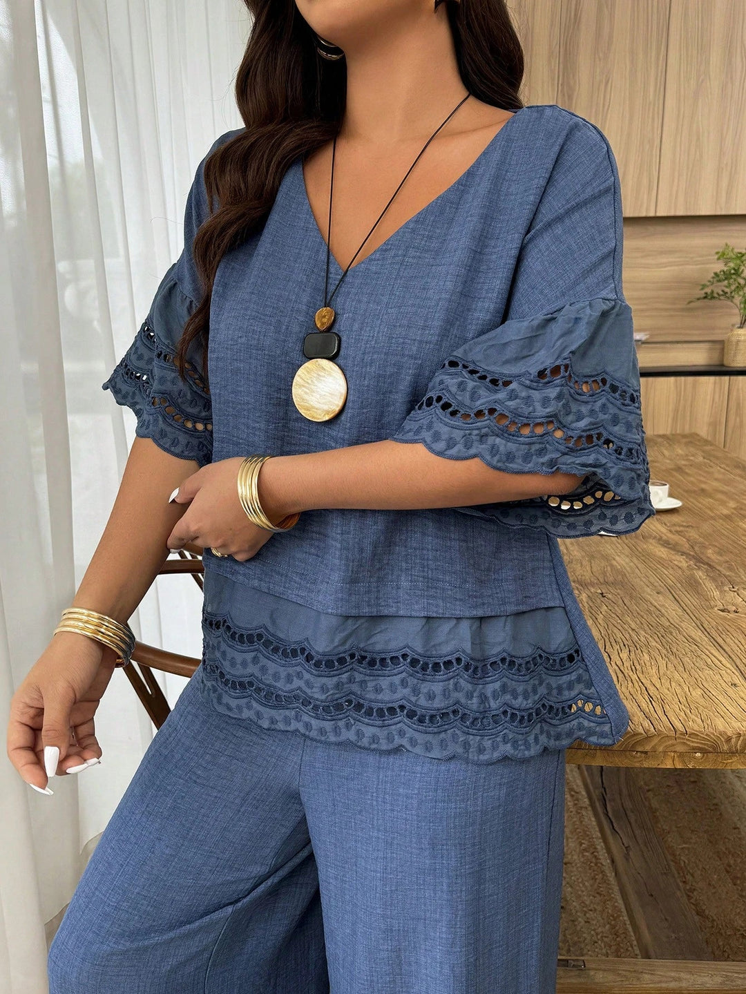 Ofelia | Conjunto Curvy Floral de Top y Pantalón