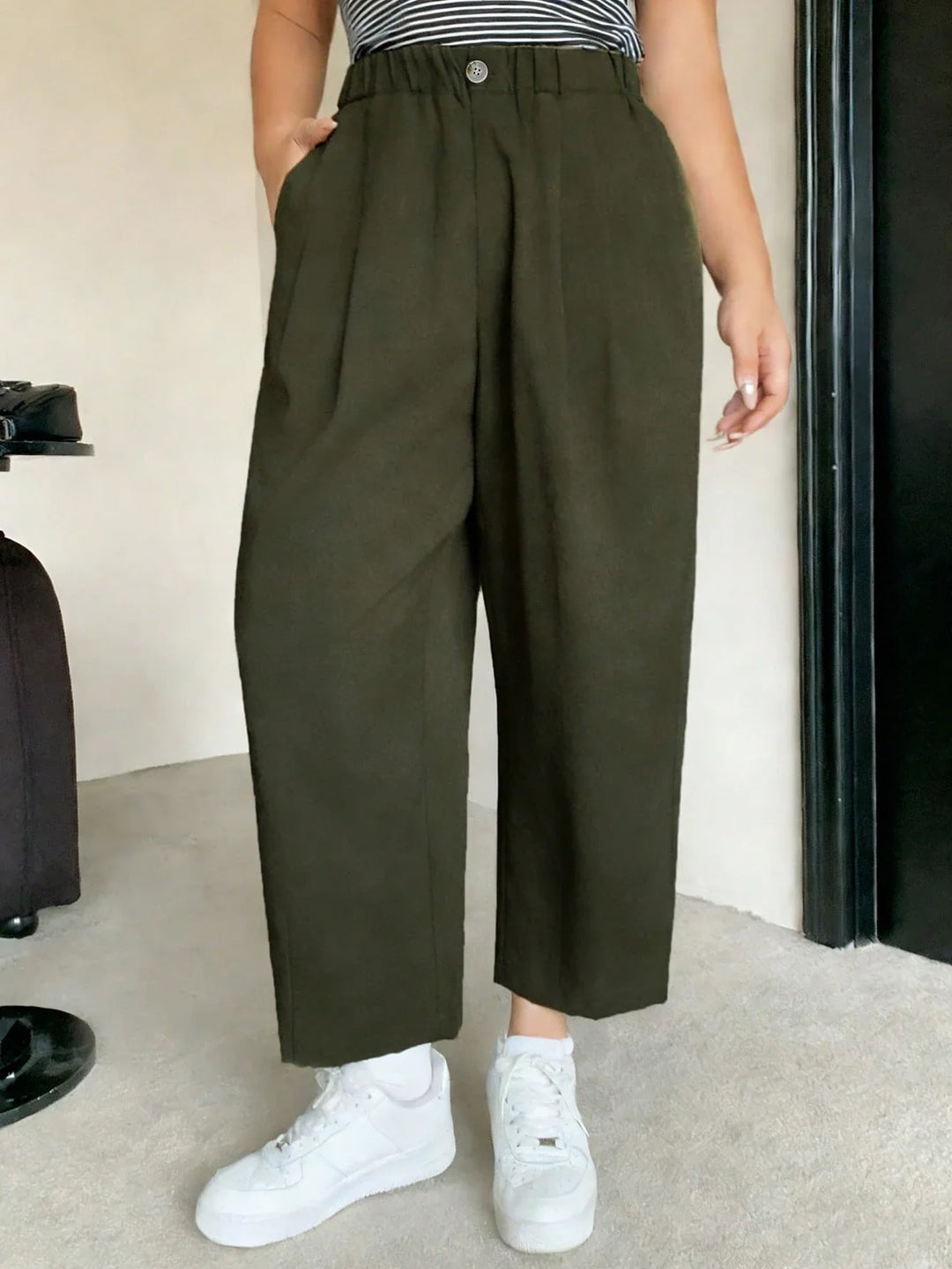 Nidia | Pantalón Culotte Curvy de Cintura Elástica