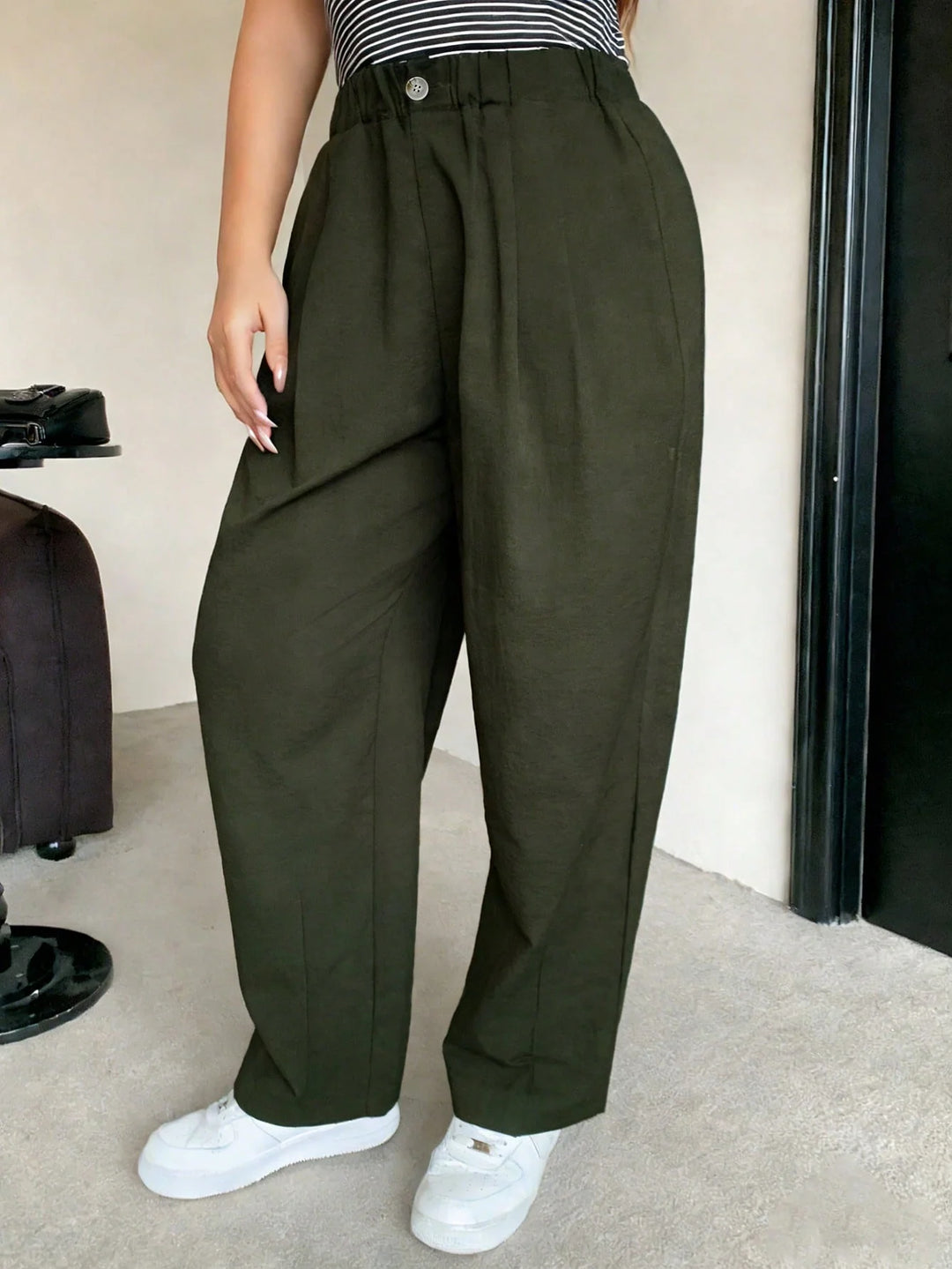 Nidia | Pantalón Culotte Curvy de Cintura Elástica