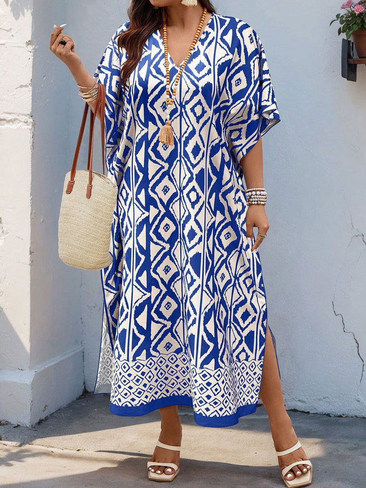 Velia | Vestido Curvy de Estampado Geométrico