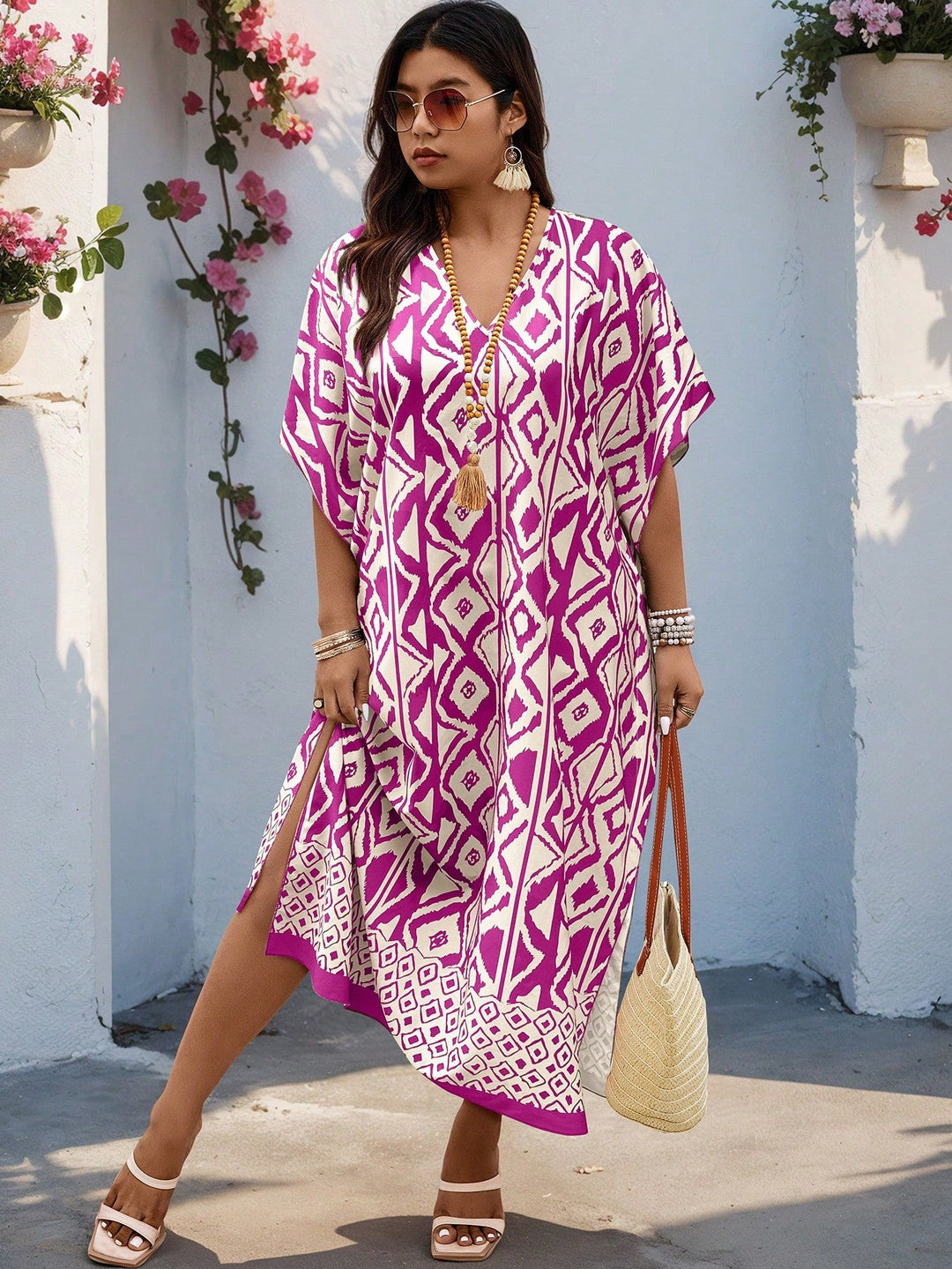 Velia | Vestido Curvy de Estampado Geométrico
