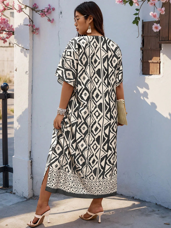 Velia | Vestido Curvy de Estampado Geométrico