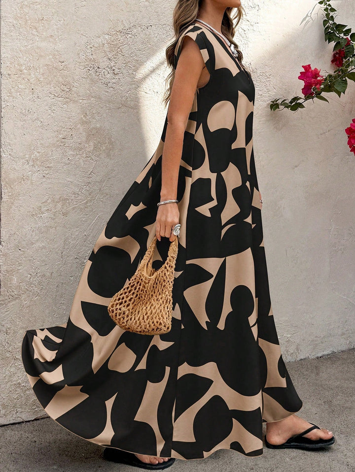 Úrsula | Vestido Maxi Curvy Floral Negro