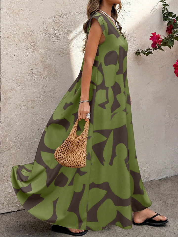 Úrsula | Vestido Maxi Curvy Floral Negro