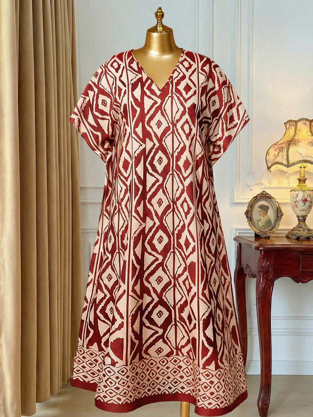 Velia | Vestido Curvy de Estampado Geométrico