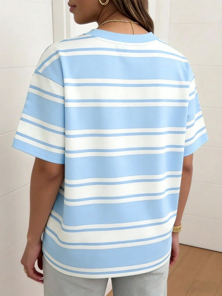 Samanta | Camiseta Curvy a Rayas de Manga Corta