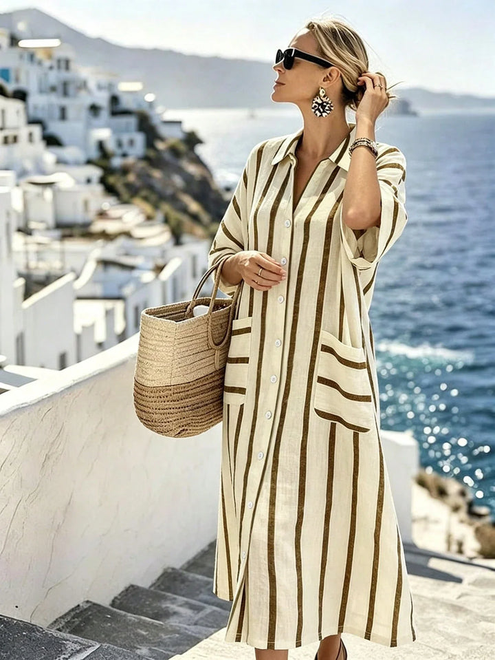 Valeria | Vestido Camisero Curvy de Estilo Casual