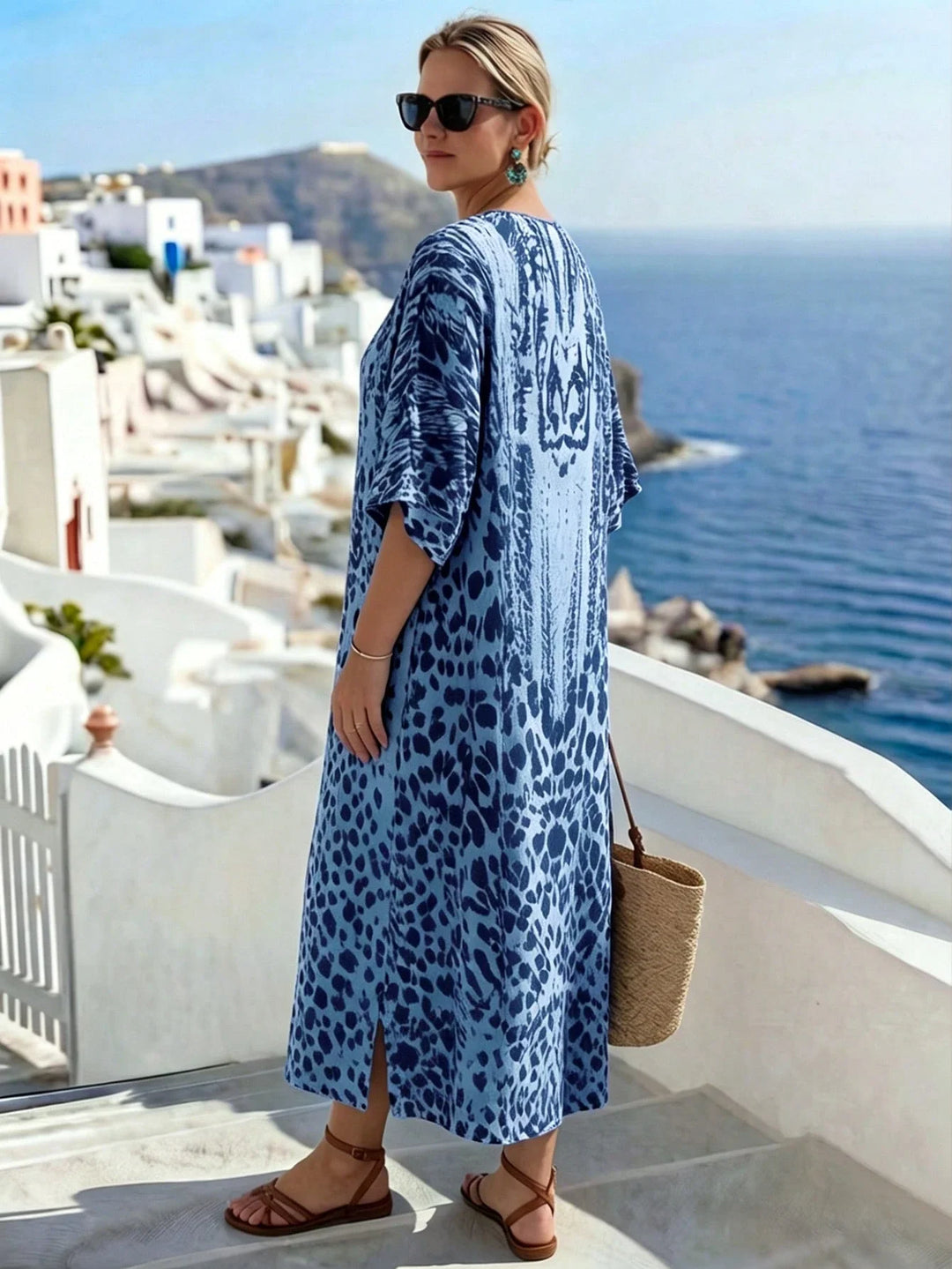 Carmen | Vestido Maxi Curvy de Estampado Leopardo