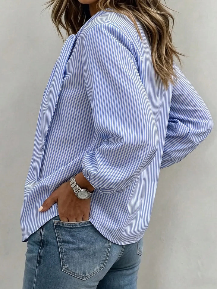 Aitana | Camisa Curvy de Rayas y Estampado Tie-Dye