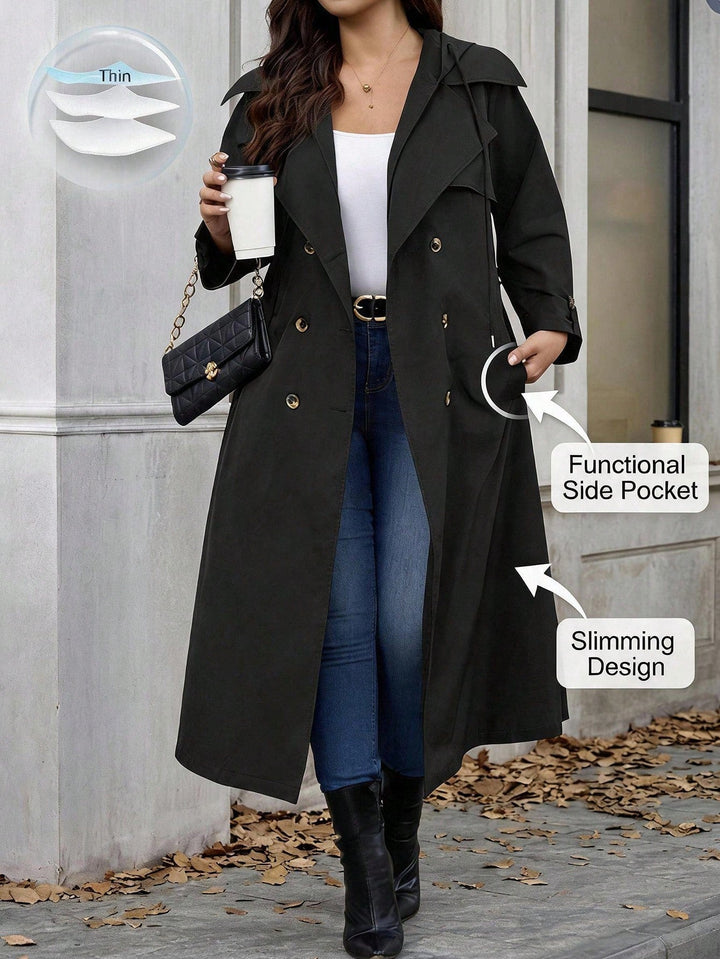 Daniela | Gabardina Curvy Lisa de Estilo Casual
