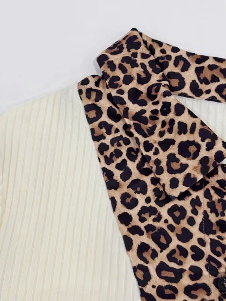 Paloma | Vestido Curvy de Punto con Detalles Leopardo