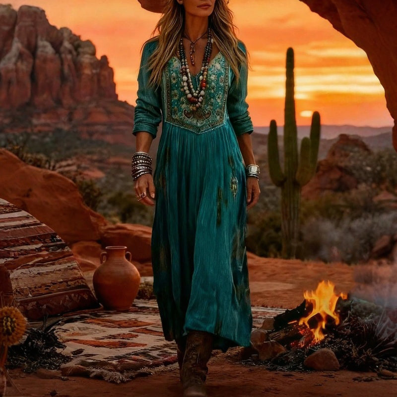 Wilhelmina | Vestido Maxi Boho