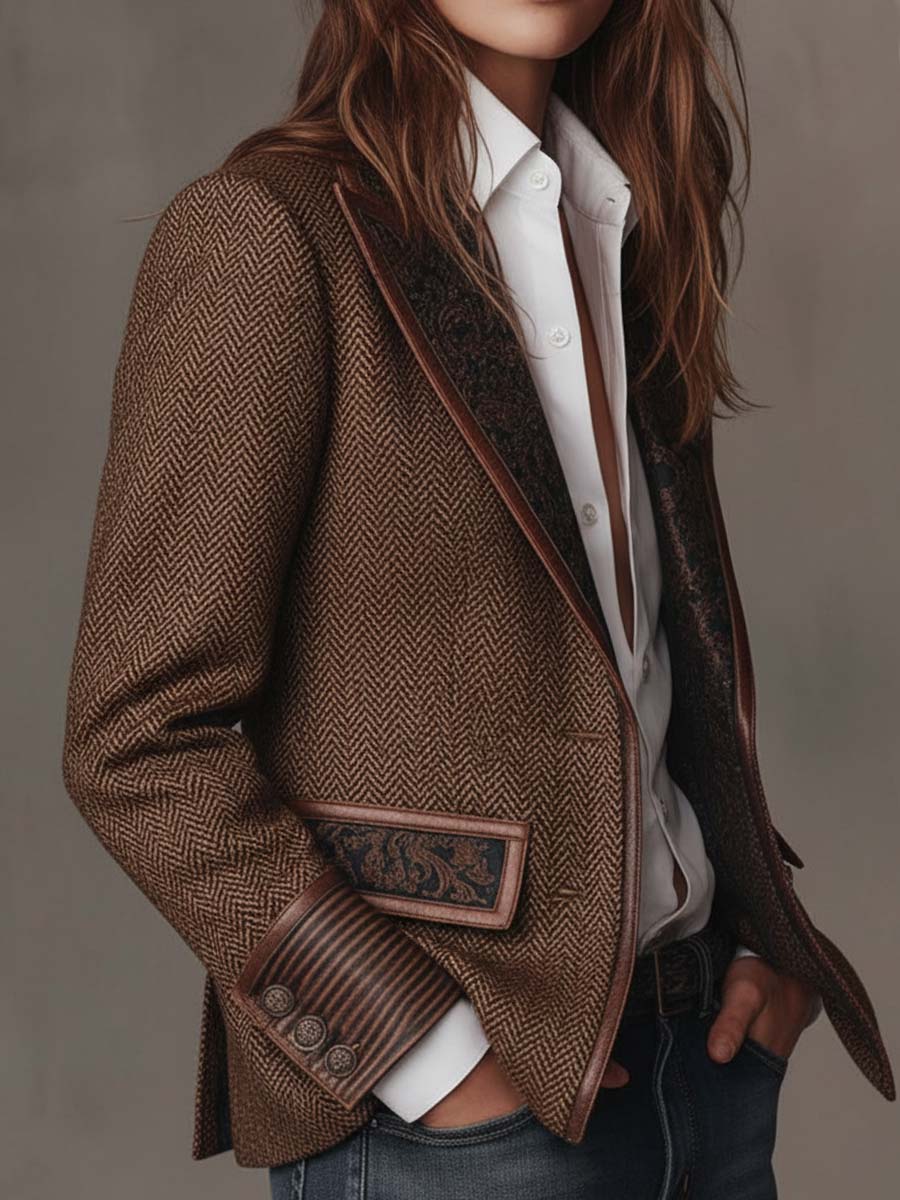 Gisèle | Blazer con Paneles Chevron