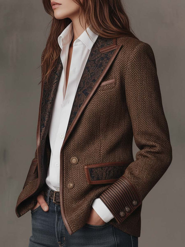 Gisèle | Blazer con Paneles Chevron