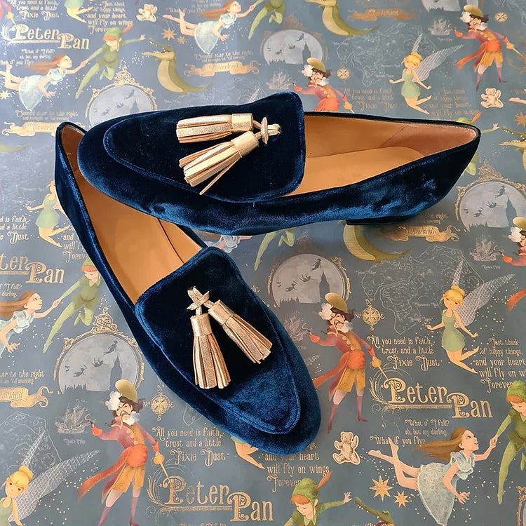 Celeste | Mocasines con Flecos