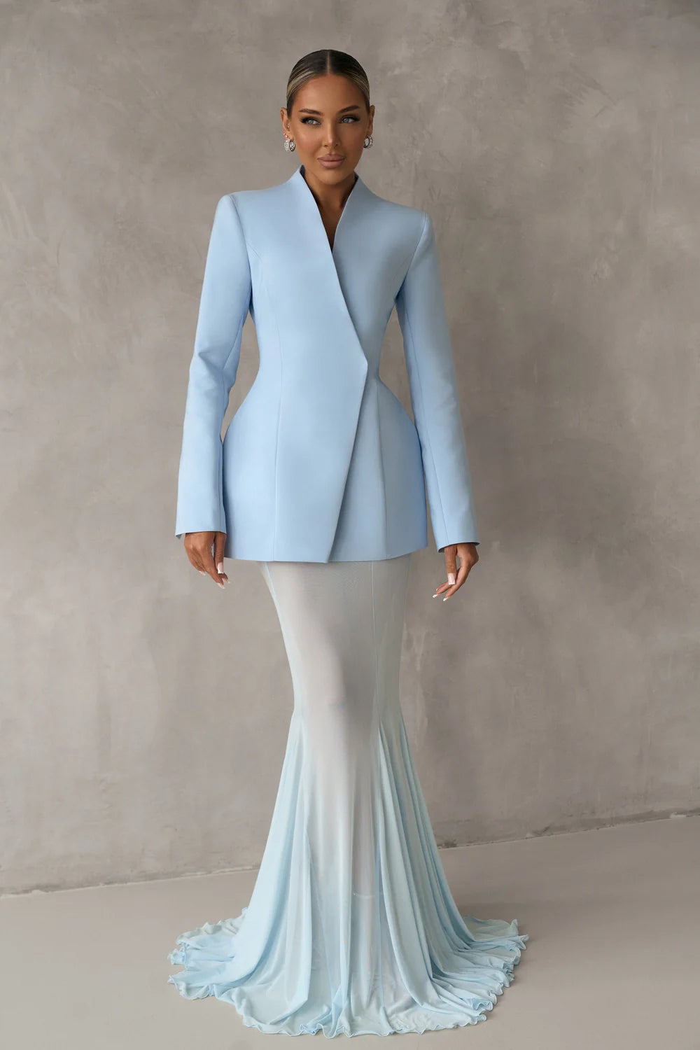 Iryne Baby Blue Maxi Dress