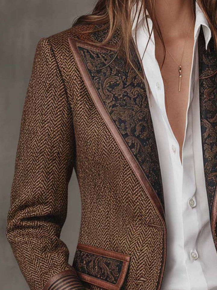 Gisèle | Blazer con Paneles Chevron