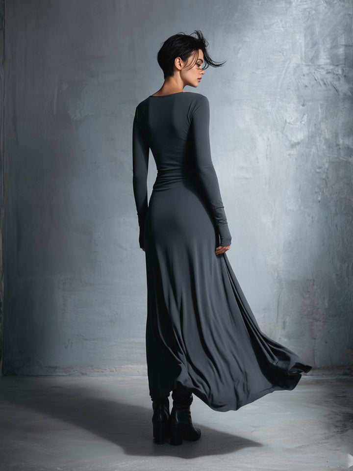 Naomie | Vestido Maxi con Nudo Lateral