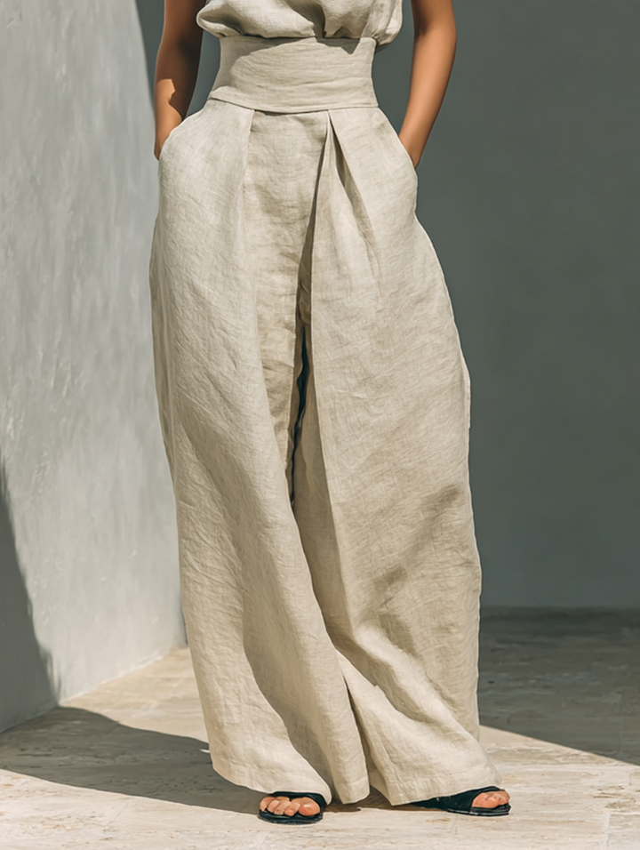 Conjunto de Lino y Algodón de 2 Piezas