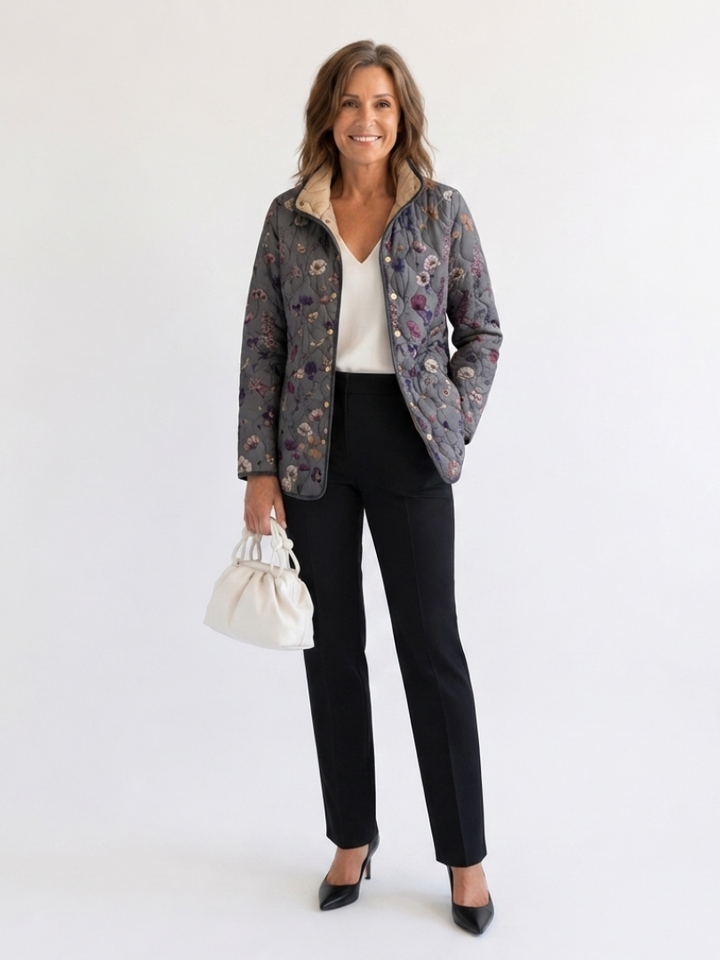 Nathalie | Chaqueta de Flores Secas