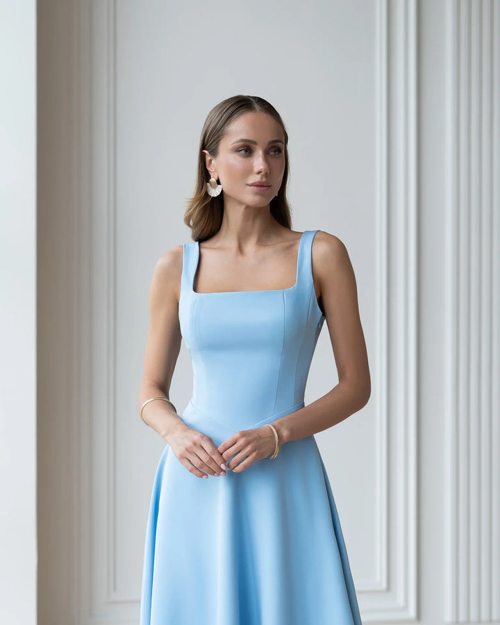 Eloise Baby Blue Midi Dress