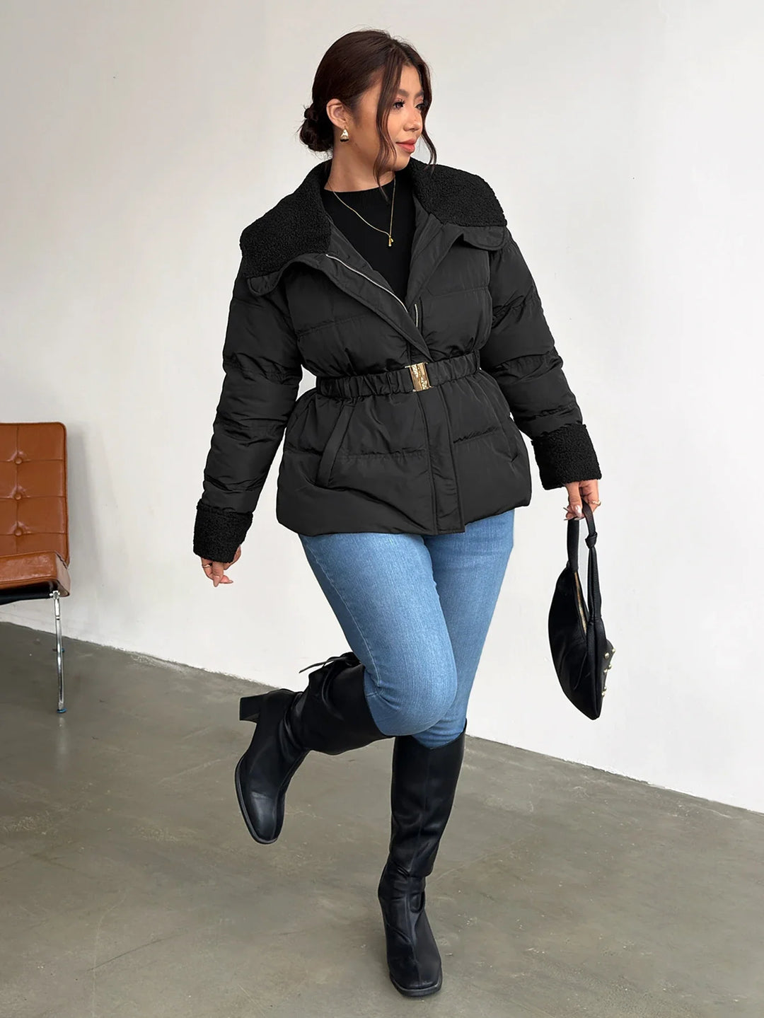 Patricia | Chaqueta Curvy de Invierno con Bolsillos