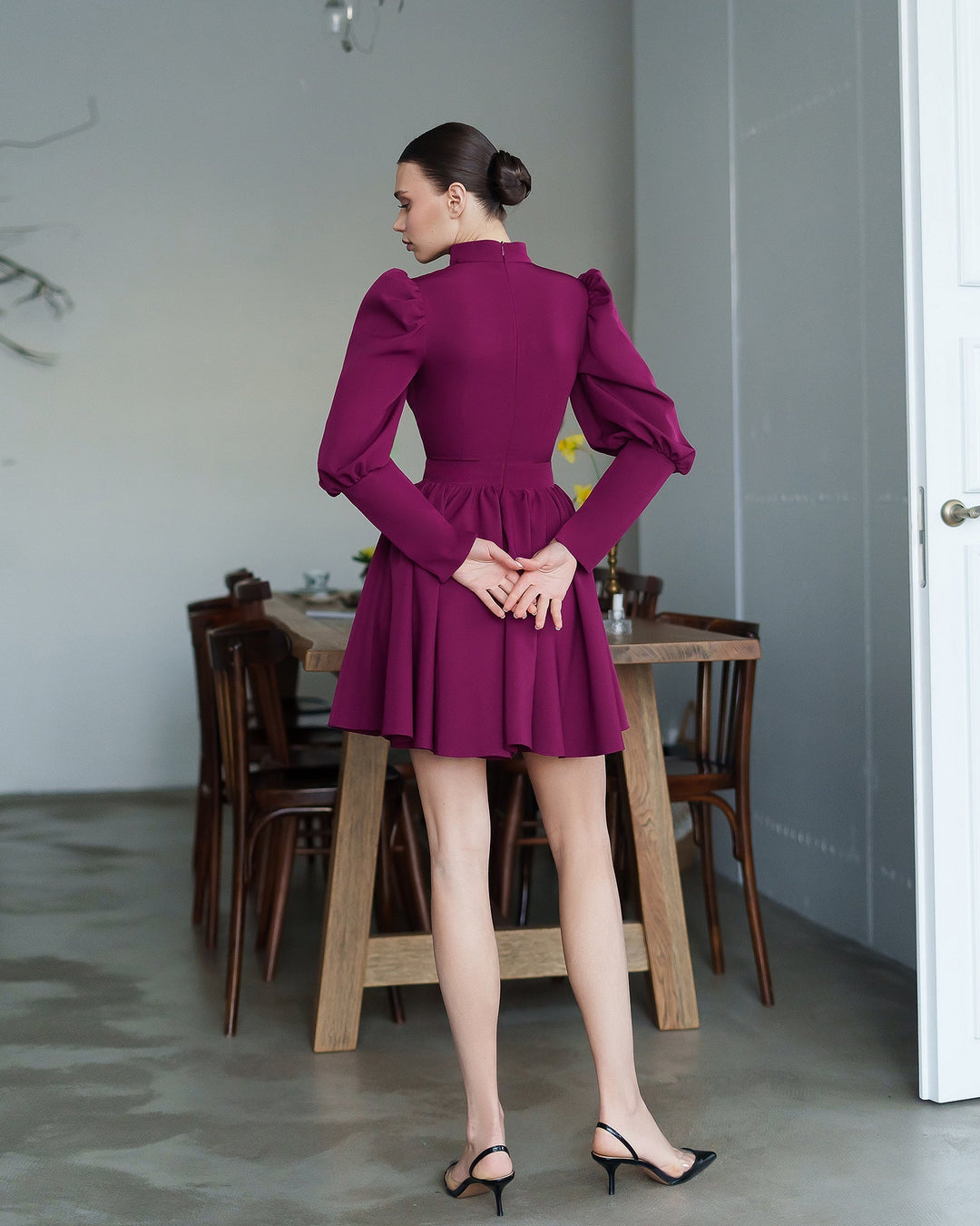 Amarah Burgundy Mini Dress