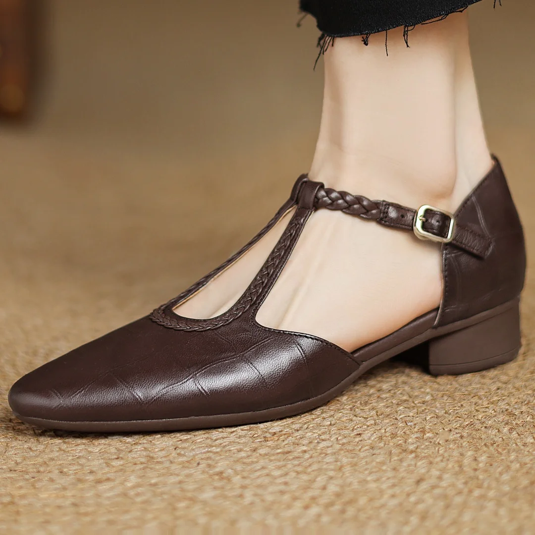 Julieta | Zapatos de Cuero Trenzado