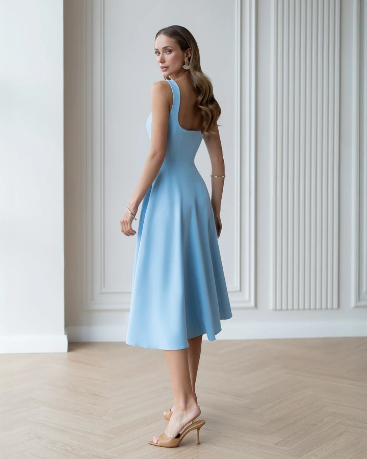Eloise Baby Blue Midi Dress