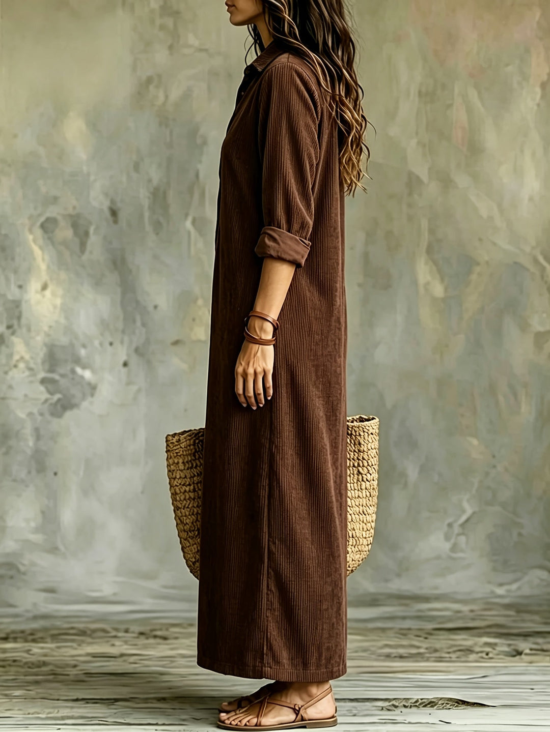 Leonora | Vestido Camisero de Pana