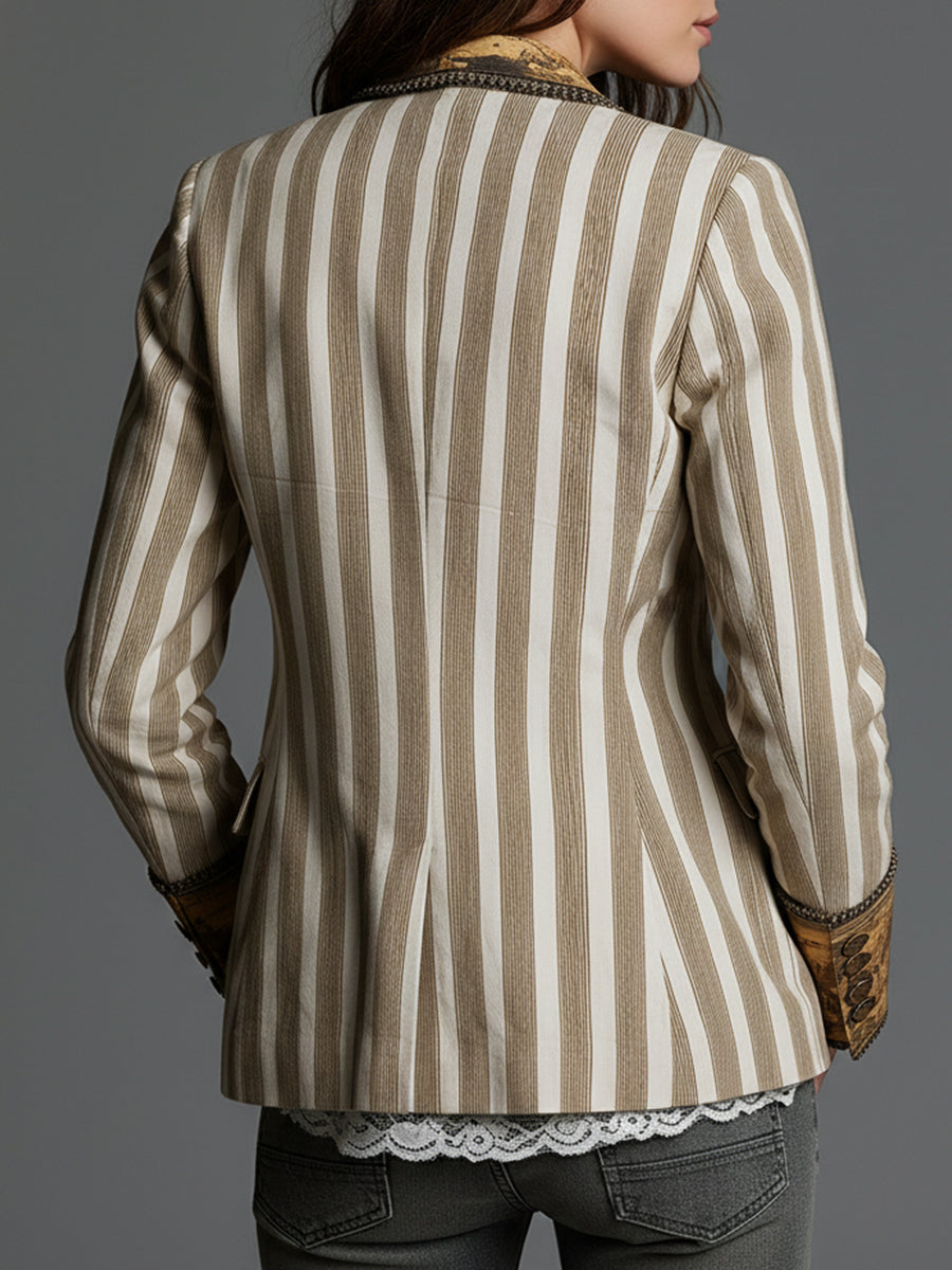 Suzanne | Blazer Boho de Rayas