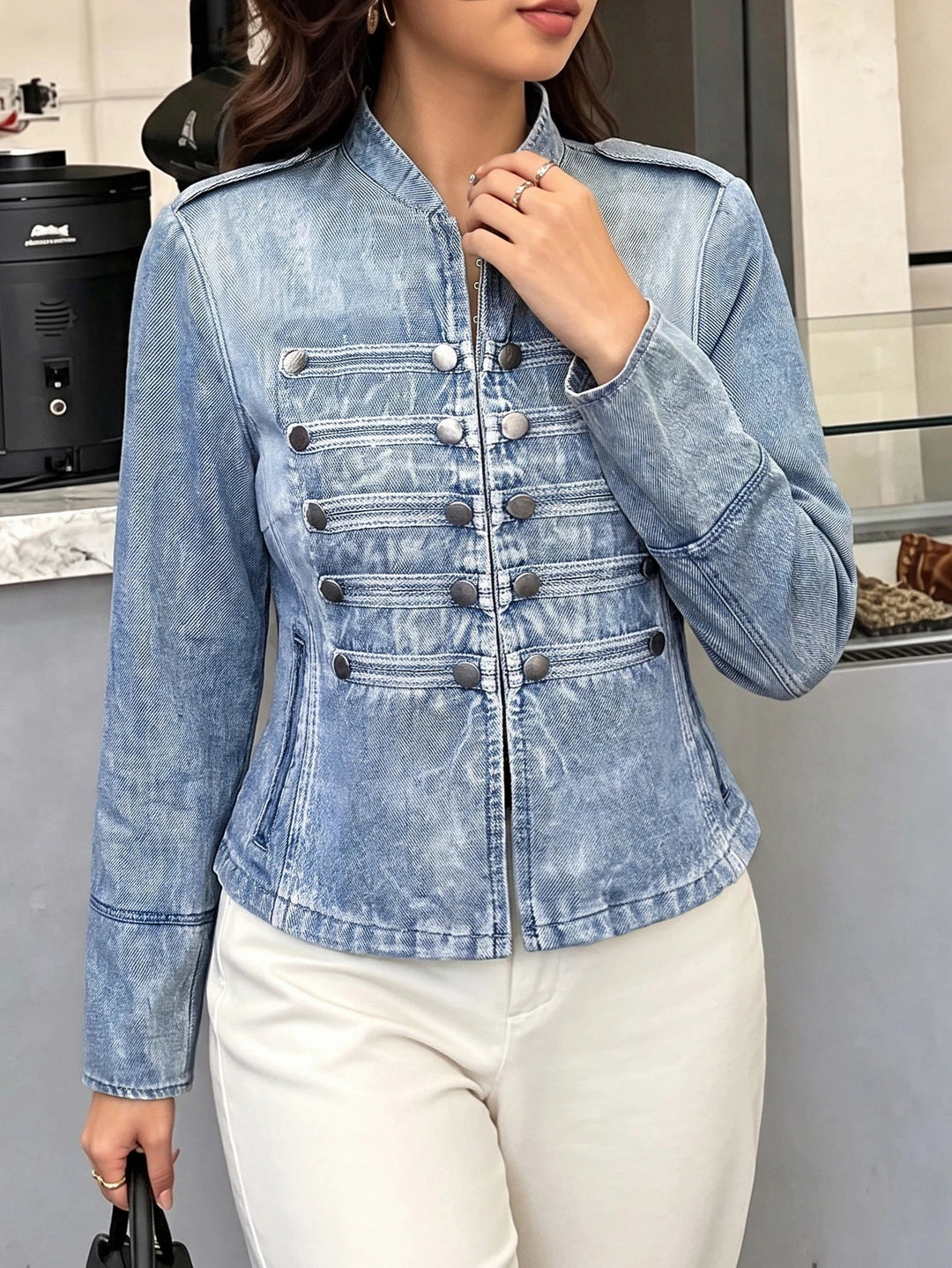 Beatriz | Chaqueta Curvy con Efecto Denim