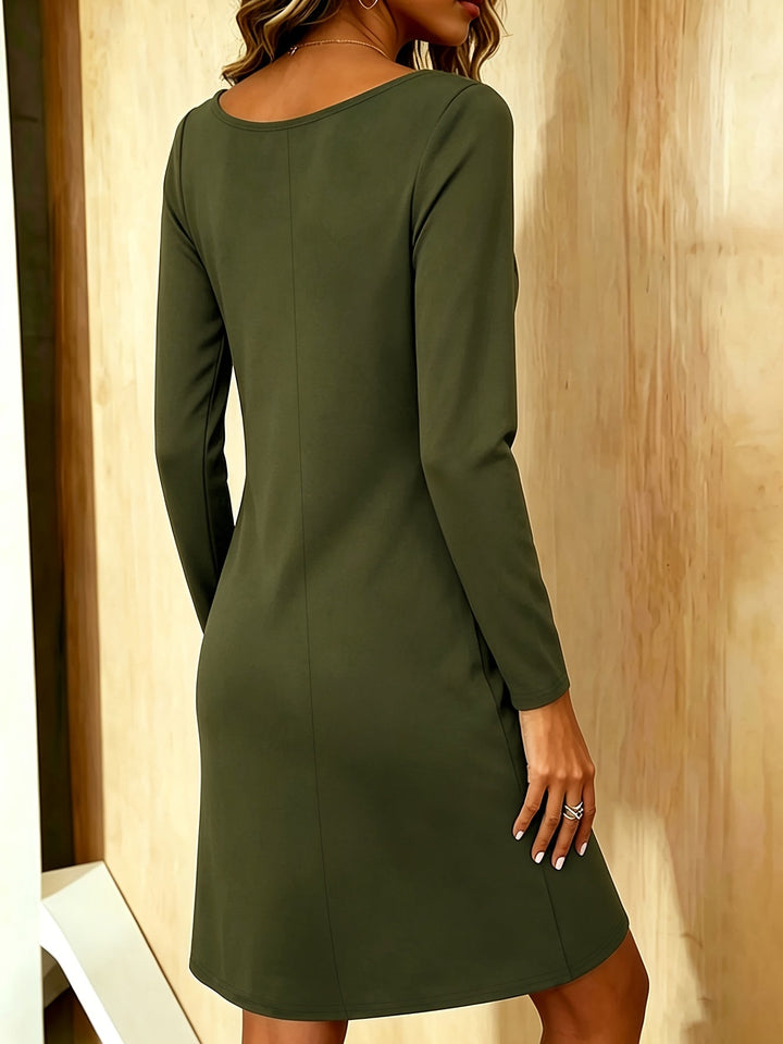 Samanta | Vestido de Invierno Verde Oliva