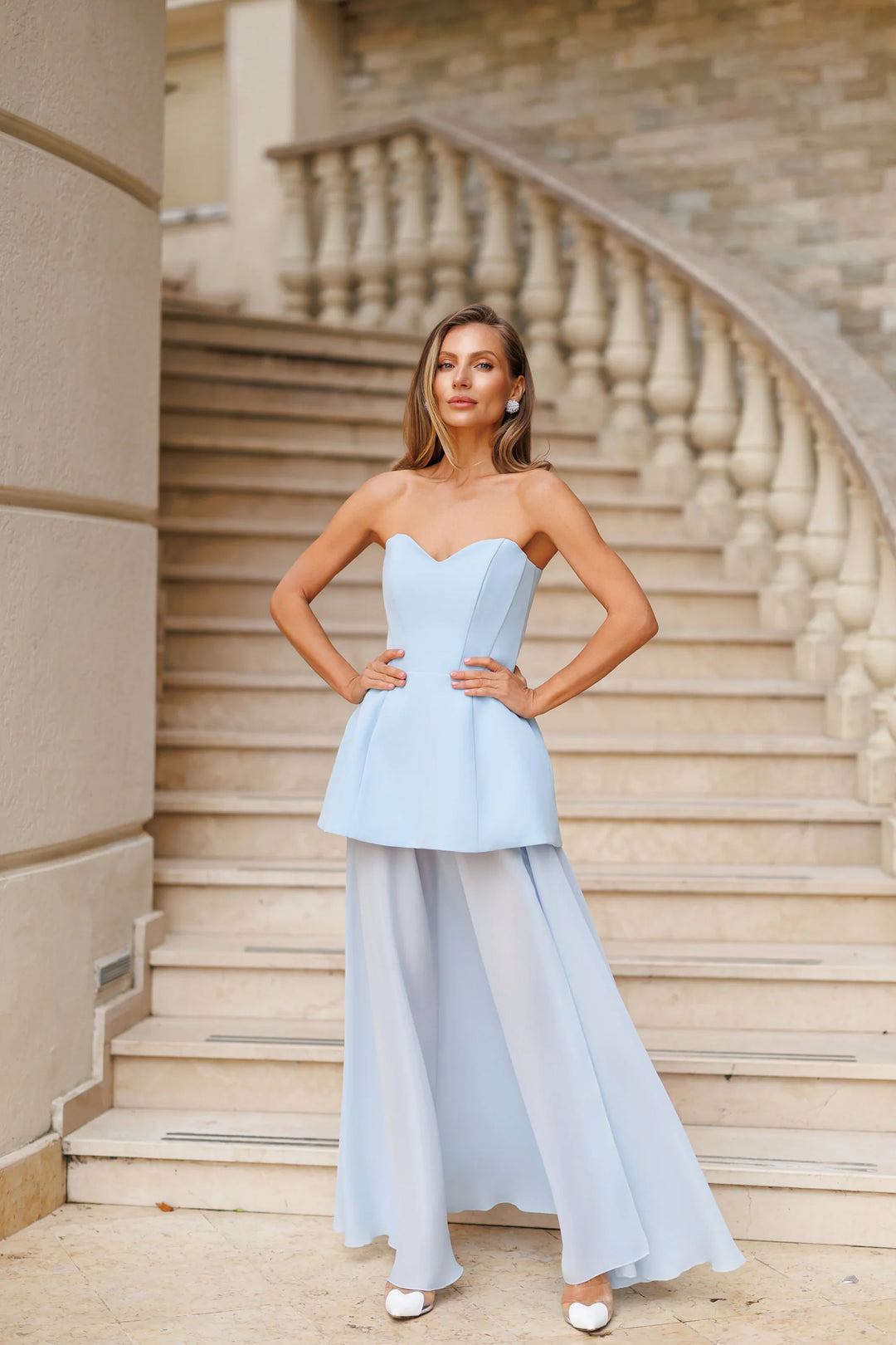 Casielle Baby Blue Maxi Dress
