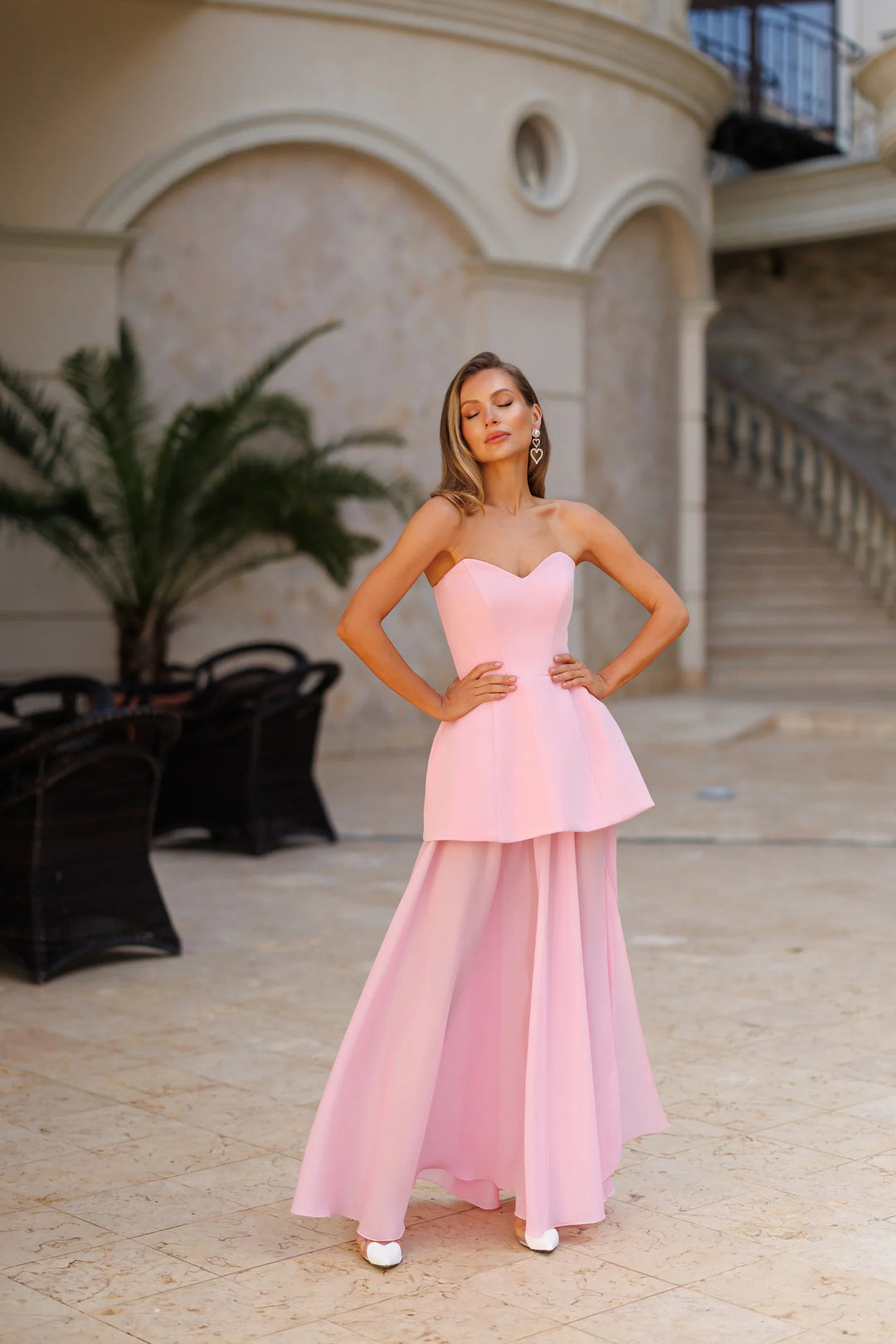 Casielle Baby Pink Maxi Dress