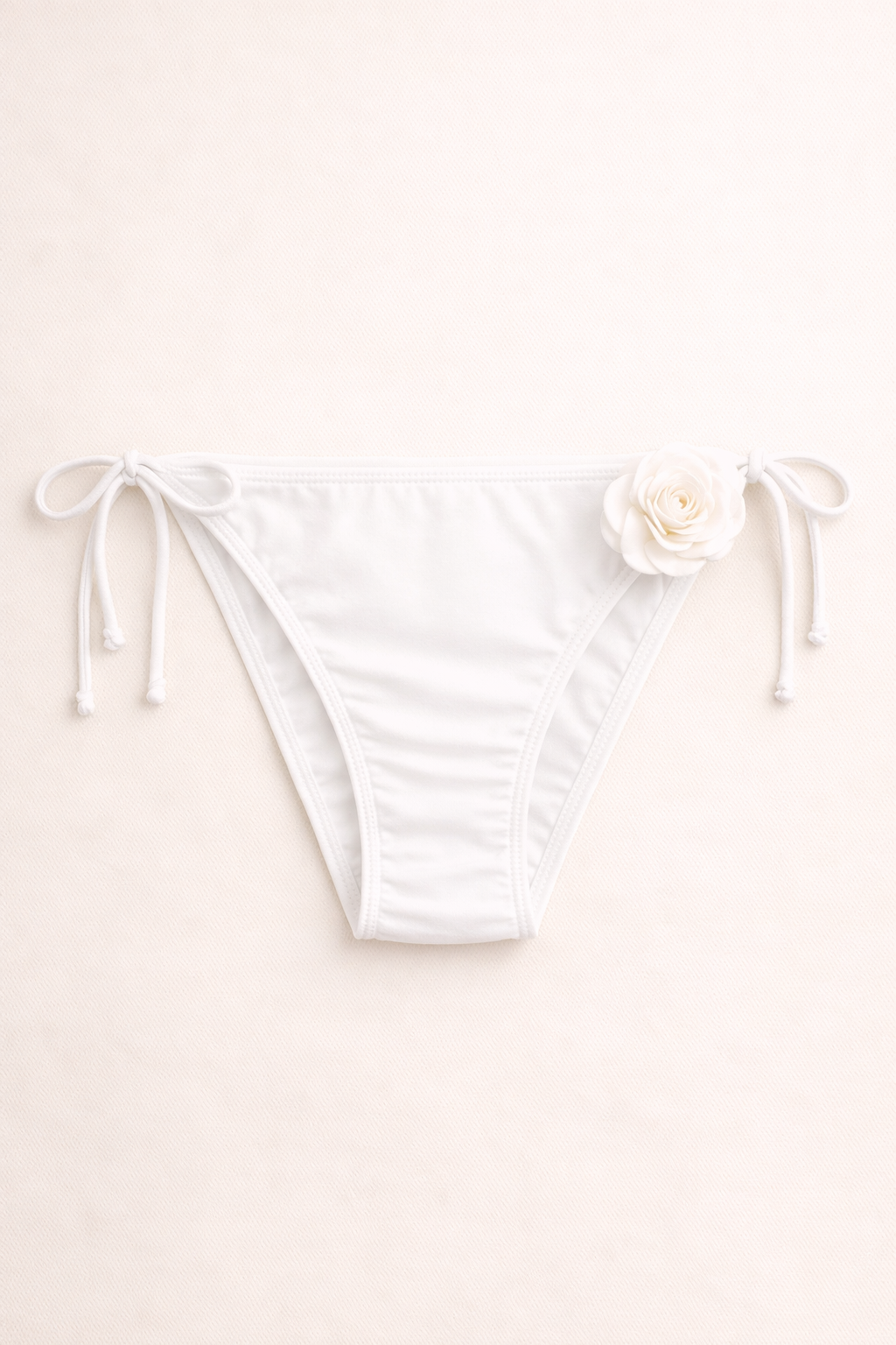 Camellia Bloom Bikini Set White