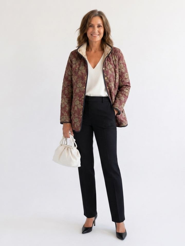Sophie | Chaqueta Acolchada Ciruela