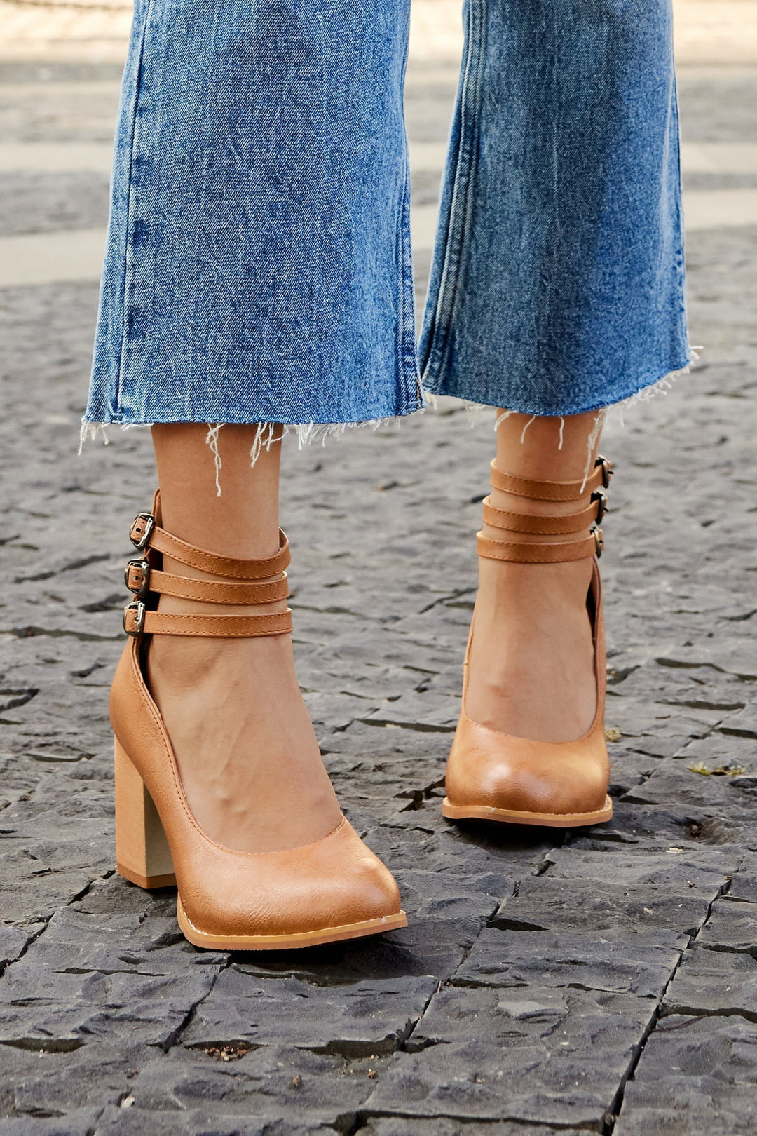 Caa™ | Sandalias minimalistas con tacón grueso y tiras al tobillo para todo el día