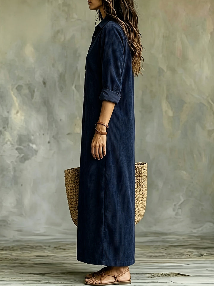 Leonora | Vestido Camisero de Pana