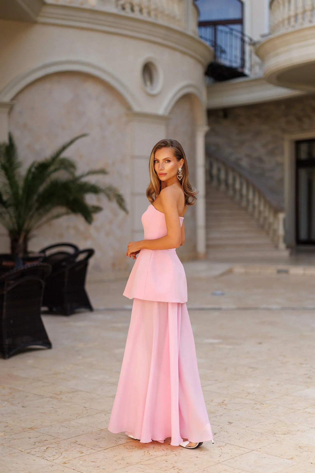 Casielle Baby Pink Maxi Dress