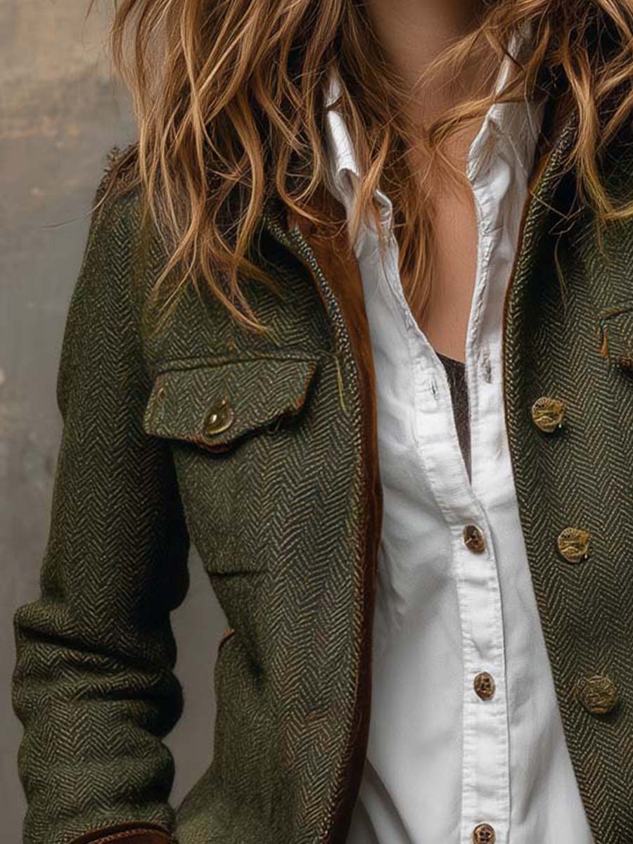 Honorine | Blazer Vintage Chevron